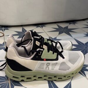 On Running Womens Shoes - Black, White, and Green